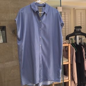 Zara chambray button up dress